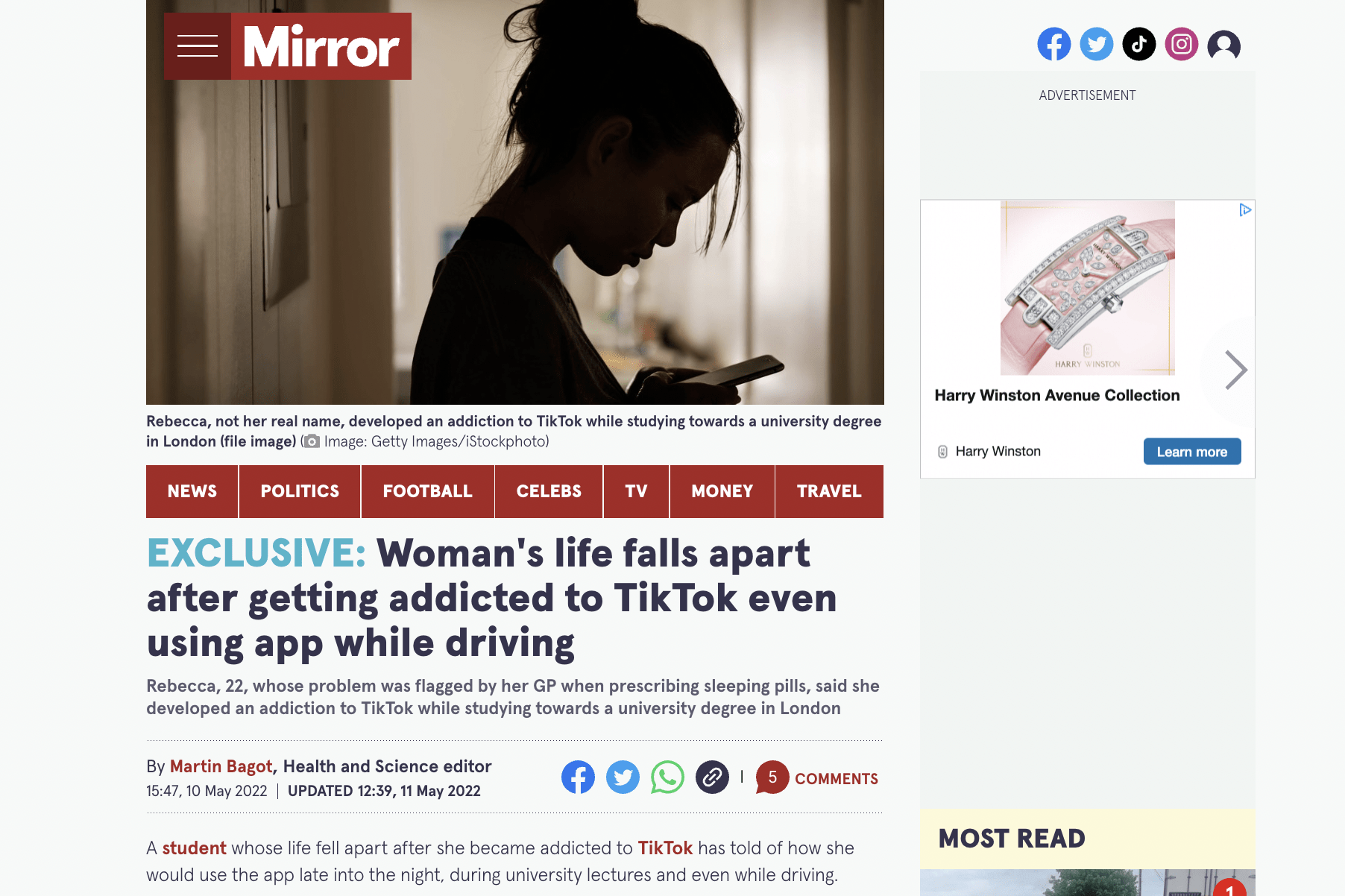 Jan Gerber op BBC 5 Live Radio over TikTok-verslaving