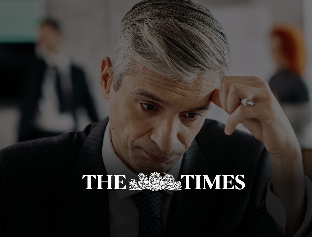 Artikel in The Times over verwijzingen voor geestelijke gezondheid van leidinggevenden die verdrievoudigen rond de resultatendeadlines