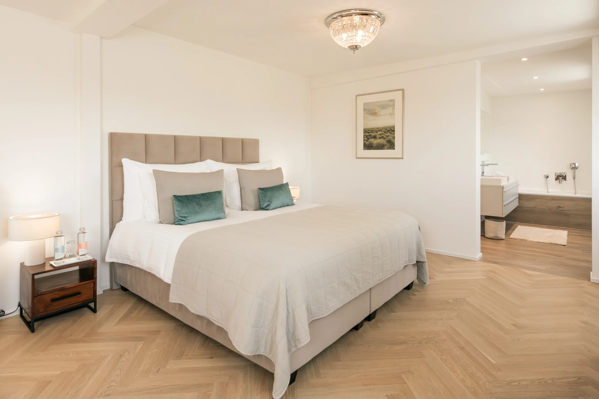 Hoofdslaapkamer in het Serenitas penthouse residentie