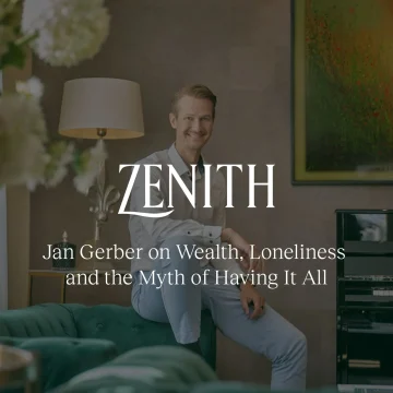Jan Gerber over rijkdom, eenzaamheid en de mythe van alles hebben – Zenith